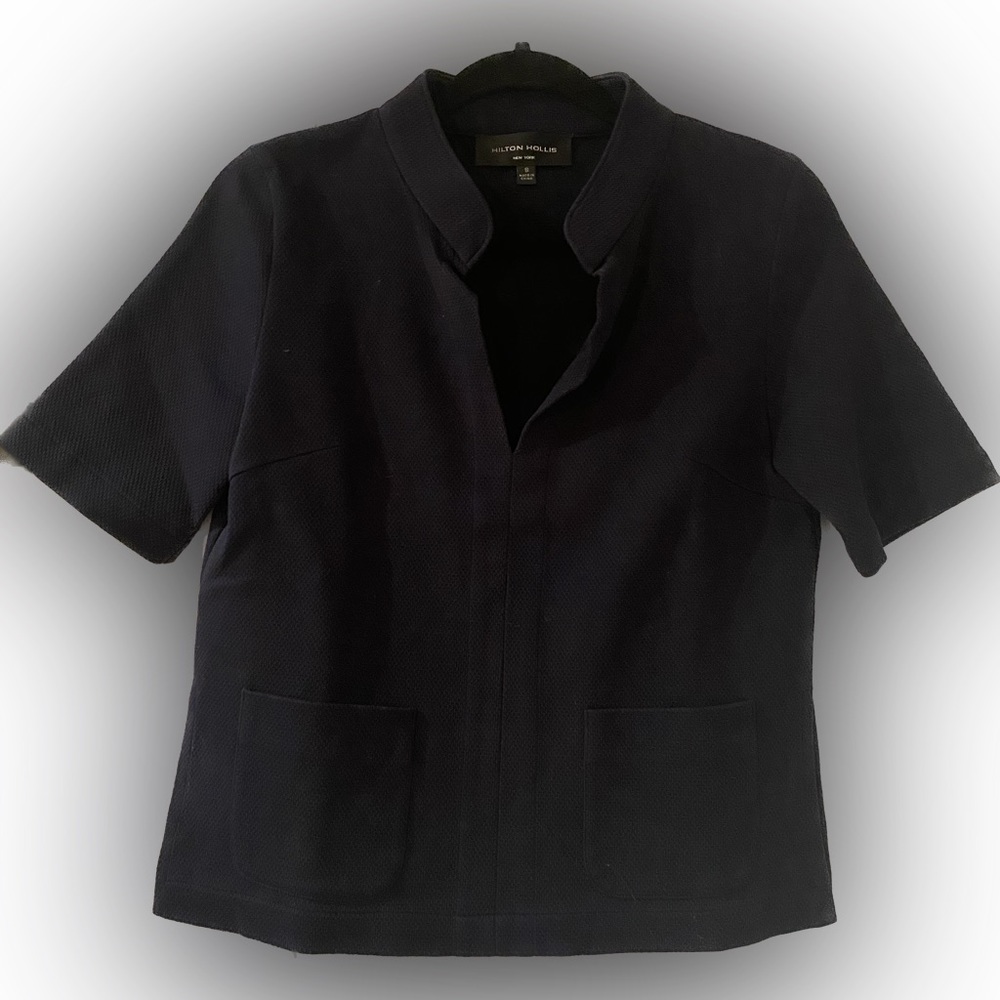 Hilton Hollis Navy Cropped Top - Size: Small